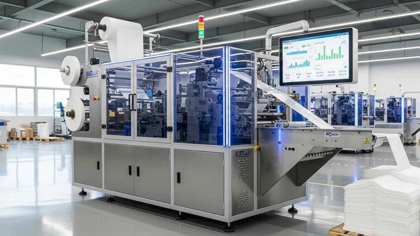 modern t shirt bag making machine in action highlighting advanced production technology abb4d302 978f 46f7 bc07 8ca7e702d2be